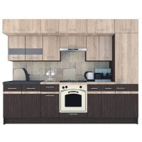Bucatarie BIGMAR 290 4A1 Wenge / Decor Wenge / Stejar Sonoma